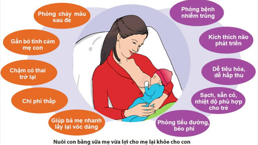 NHỮNG LỢI ÍCH TỪ VIỆC NUÔI CON BẰNG SỮA MẸ